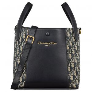 DIOR Хлопковая сумка-ведро, женская средняя черная сумка через плечо