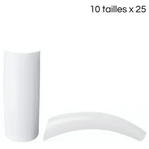 Накладные французские кончики волос с короткой лентой - 10 размеров, 25 штук Xanitalia Pro