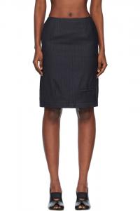 Мини-Юбка из натуральной шерсти Mm6 Maison Margiela, черный