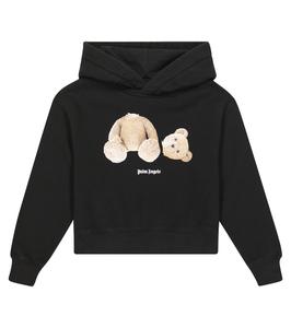 Толстовка с капюшоном из хлопка с принтом Palm Angels Kids, Black Brown