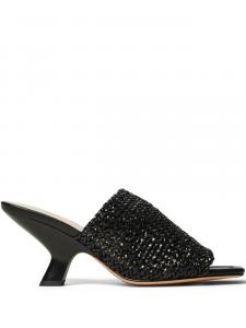 80 мм кожаные мюли TWINSET, черный