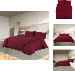 Комплект постельного белья Bordeaux Red 200x200 см, легкий, из микрофибры, пододеяльники vidaXL