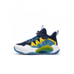 XTEP Кроссовки баскетбольные Non slip Support Low Top Dark Blue Mango Yellow Kids'