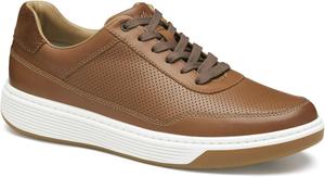 Мужские повседневные туфли-кроссовки Johnston Murphy Dawson с перфорацией и U-образным вырезом Johnston & Murphy, Tan Full Grain