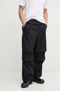 Хлопковые брюки P-Gustaf Trousers Diesel, черный