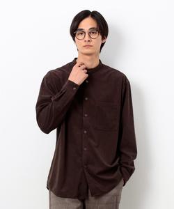 Рубашка с воротником-стойкой из трикотажного вельвета Comme Ca Ism, цвет Brown