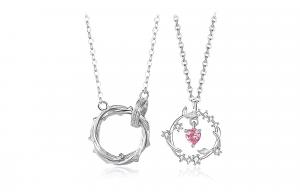 Унисекс ожерелье GIFU, Thorn And Heart Couple Necklace