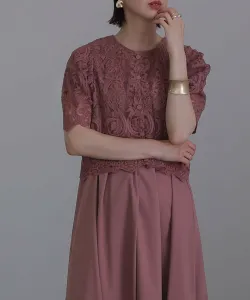 Платье с жакетом, свадебное платье, платье для встречи выпускников, вечернее платье, приглашение Pourvous, цвет Pink