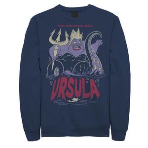 Мужской свитшот Disney The Little Mermaid Ursula Licensed Character, синий