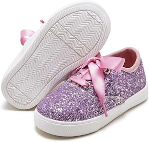 Кроссовки для малышей и маленьких девочек Felix Flora, спортивные сникерсы, принцесса, повседневные блестящие туфли Felix & Flora, фиолетовый