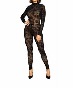 Черный боди "Бархатный леопард" Roma Confidential