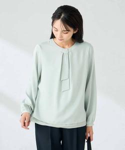 Блузка с бантом и подвеской в виде планки Avv, цвет Green