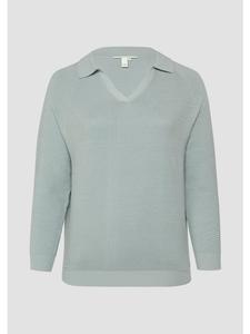 Вязаный свитер цвета 7217_шалфейно-зеленый QS