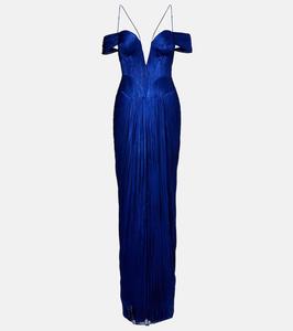 Платье-бюстье Camilla из металлизированного шелкового тюля Maria Lucia Hohan, Galaxy