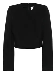 Блузка с длинными рукавами и круглым вырезом Burc Akyol, черный