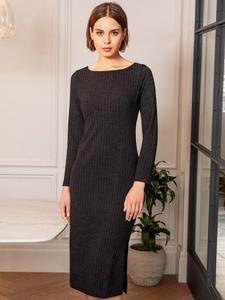 Noelle вязаное платье-джемпер миди Alie Street, Black