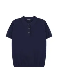 Поло на пуговицах Aspesi, синий
