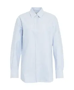 Полосатая блузка с воротником "Кент", синяя Golden Goose, синий