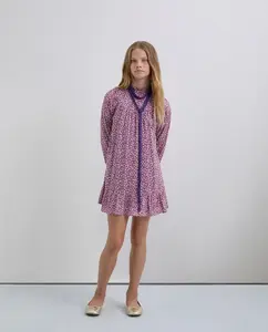 Мини-платье с принтом под звериную шкуру Scalpers, лиловый