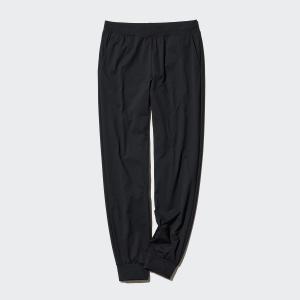 Брюки-джоггеры UNIQLO Ultra Stretch Airism удлиненные, черный
