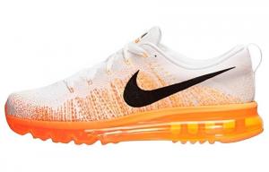 Кроссовки Nike Flyknit Max White Orange, белый/оранжевый