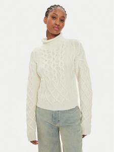 Свитер с высоким воротником обычного кроя Hugo, экрю