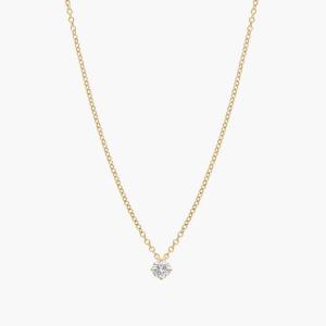 Подвеска с бриллиантом-солитером в оправе «воздушный змей» из желтого золота 14 карат (1/4 карата, два цвета — HI / SI1-SI2) Blue Nile