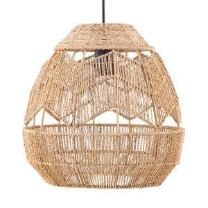 Подвесной светильник - хлопчатобумажная ткань, 1 плафон home24, коричневый