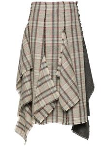 Юбка миди асимметричного кроя Durazzi Milano, серый