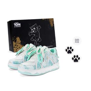 TALKING TOM Теплые противоскользящие износостойкие сбалансированные легкие дышащие низкие скейтерские кроссовки унисекс Clear Water Lotus (с обновленным шармом для обуви)