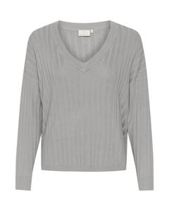 Тонкий вязаный свитер Kaffe Sweater Lola, серый