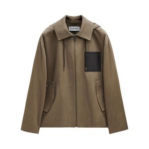 Куртка Loewe Hooded Jacket Khaki Brown, желто-коричневый