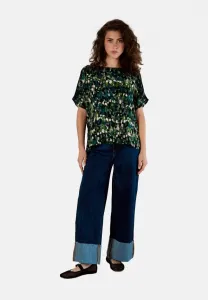 Футболка с абстрактным принтом в виде мазков кисти Apricot, Green