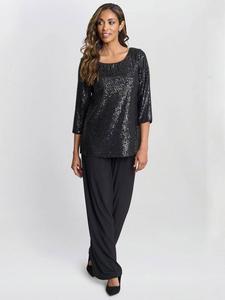 Топ Flora с пайетками Gina Bacconi, Black