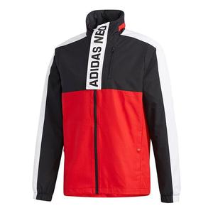 Куртка adidas neo hooded Zipper Colorblock Sports Jacket Red, красный