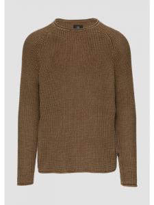 Вязаный свитер цвета 8596_коричневый QS