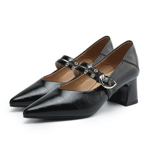 FOXER Мэри Джейн туфли женские коричневые/бежевые/черные - черные, цвет Black