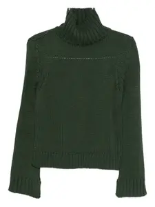 Свитер с высоким воротником Intrecci, зеленый