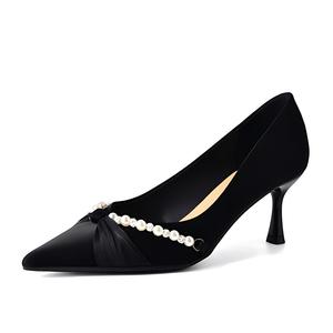 TATAYA Женские туфли на высоком каблуке бежевые, бордовые и черные, цвет Black