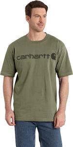 Мужская футболка Carhartt с коротким рукавом и большим фирменным логотипом, Dusty Olive