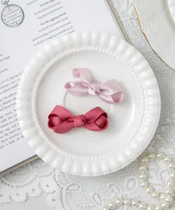 Небольшая заколка для волос с лентой (набор из 2 штук) Panpantutu, цвет Shiny Rose