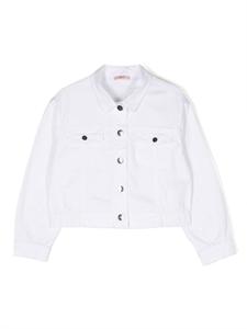 Liu Jo Kids джинсовая куртка с эластичным подолом, белый