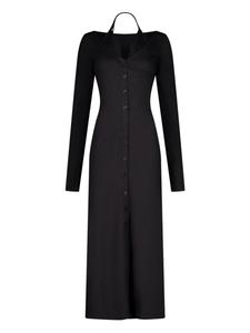 VAILLANT STUDIO платье в рубчик с длинными рукавами, черный