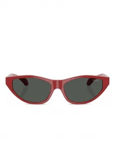 Солнцезащитные очки в оправе 'кошачий глаз' с декором Medusa Versace, красный