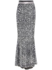 STYLAND юбка макси с завышенной талией и пайетками, серебристый