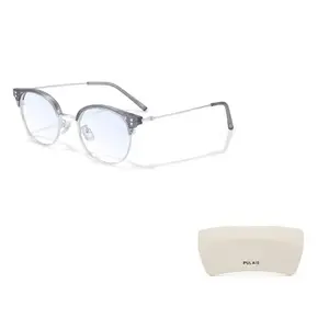 PULAIS Овальная оправа для очков из сплава и пластика, 01183-C5 Night Fluorescent Transparent Gray