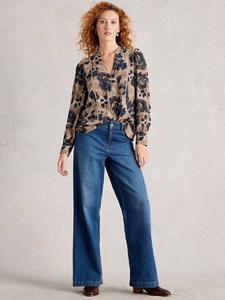 Блузка Paloma с длинным рукавом и цветочным принтом White Stuff