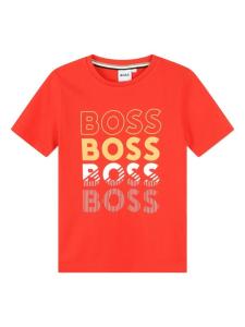BOSS Kidswear футболка с логотипом, красный