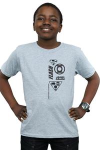 Футболка с нагрудными значками Лиги справедливости DC Comics, серый