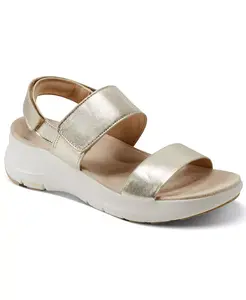 Женские сандалии Qwera на платформе с открытым носком и ремешками Rockport, золотой